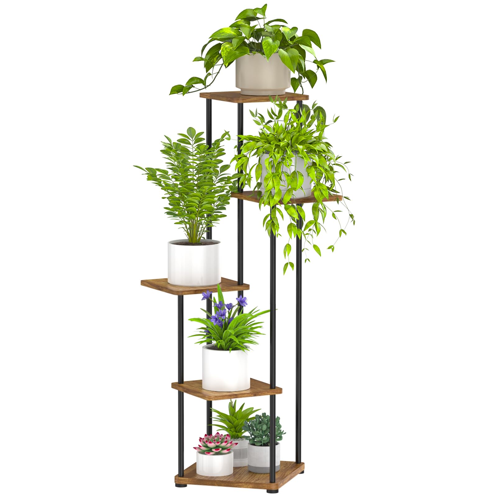Digtokore Plant Stand Indoor, 5-Tier Tall Plant Stands Plant Shelf Indoor Clearance, Corner Display Rack Flower Pot Holder, Metal Flower Shelves for Multiple Plants