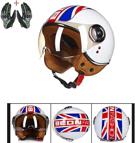 Amazon Co Jp ハーレーチョッパー3 4オートバイの半分のヘルメットのカスタムカフェレーサーチョッパーバイククルーザーはシェルhelme Mをモペット Size Medium ホーム キッチン