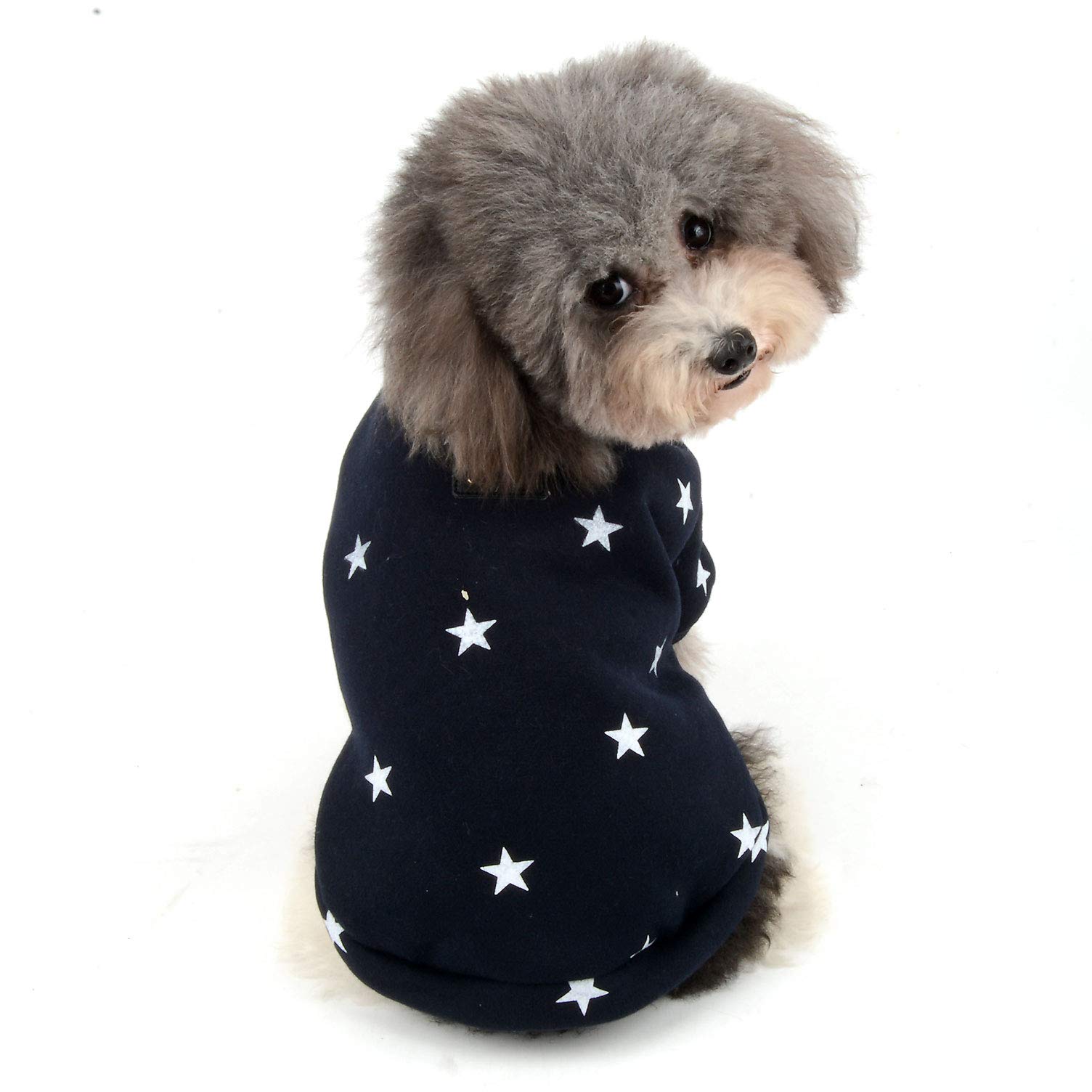 Ranphy Small Dog Sweater Coat Fleece Pullover Puppy Tracksuit Winter Chihuahua Clothes Girl Boy Jacket Comfy Cotton Apparel Blue M