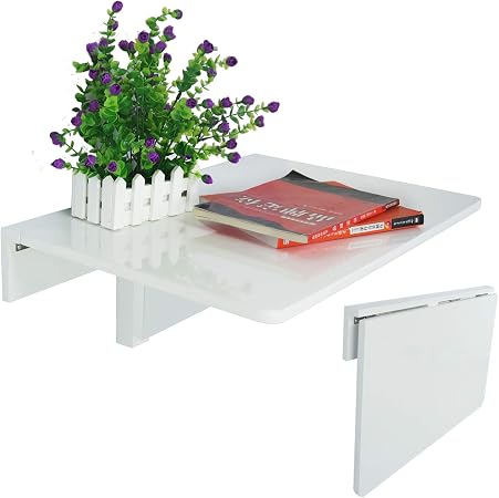 Liren Shop Jinqi Wall Mounted Drop Leaf Table Simple And Folding 60x40cm White Amazon Co Uk Kitchen Home