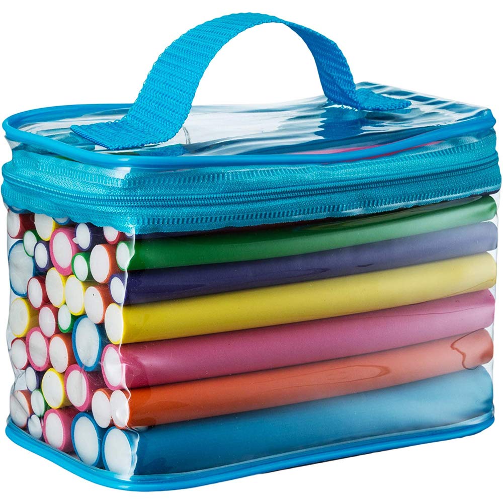 TEEROVA 42-pack 7" Flexible Curling Rods, No Heat Lightweight Twist Foam Hair Curlers For All Hair Types and Lengths