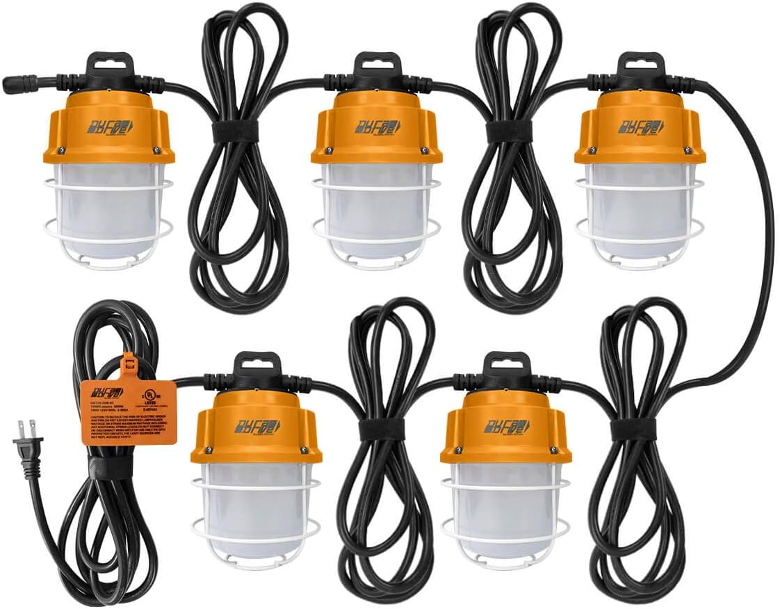 DuraDrive 50 ft. 14/2 SJTW 10,000Lumen 5,000K IP65 5Lamp LED String