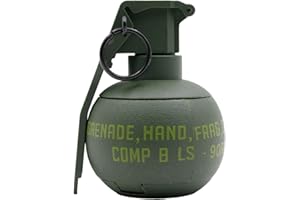 Zhongren Plastic Hand Grenades Toy Dunny Grenade Model Tactcial Airsoft Paintball Army Role Play Prop for Age15+