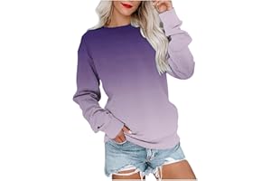 Ceboyel Long Sleeve Shirts For Women Crewneck Sweatshirt Pullover Casual Long Sleeve Tops Trendy Loose Fit Fall Clothing 2023