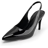 KaroNairy Stiletto Heels for Women Pointed Toe Slingback Heels Closed Toe mid Heel Wedding Dress Pumps Shoes with Buckles