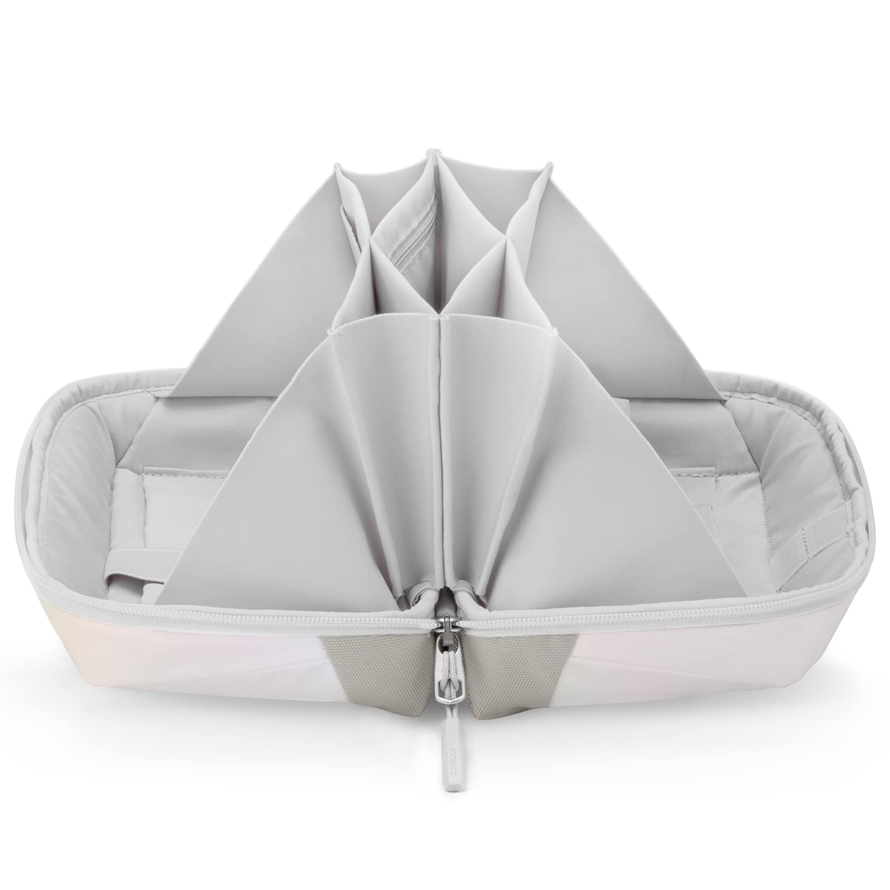 Inateck Electronics Organizer Travel Case, 180° Open Water-Resistant, Multifunctional Travel Organizer Bag, Electronic Accessories Carry Case, Aurora, Large