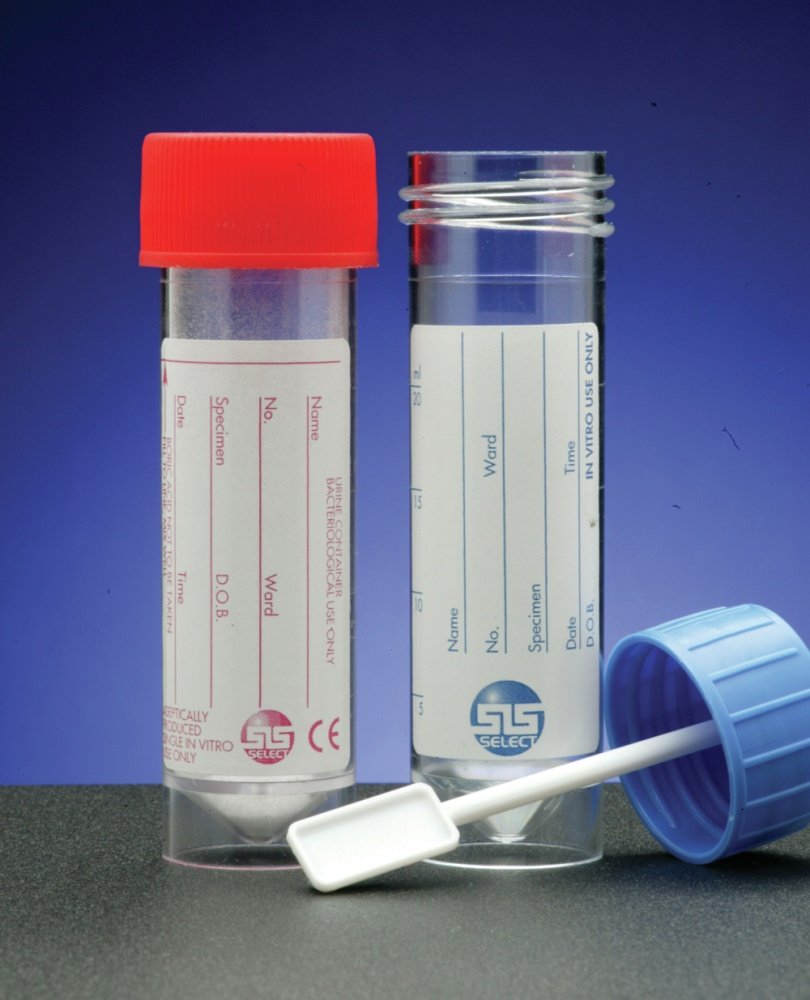 SLS Select SLS7519 Universal Polystyrene Container, Chlamydia Green Label, 30 mL (Pack of 400)