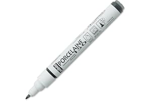 Pebeo Porcelaine 150, China Paint Fine Tip Marker - Anthracite Black (021009)