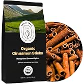 Tribal Trail Organic Cinnamon Sticks | 2.12 oz | USDA Organic &amp; Non-GMO | Recyclable Kraft Bags | Best for Cooking, Coffee, Teas, &amp; Bread | Ethically Sourced Spices from South India