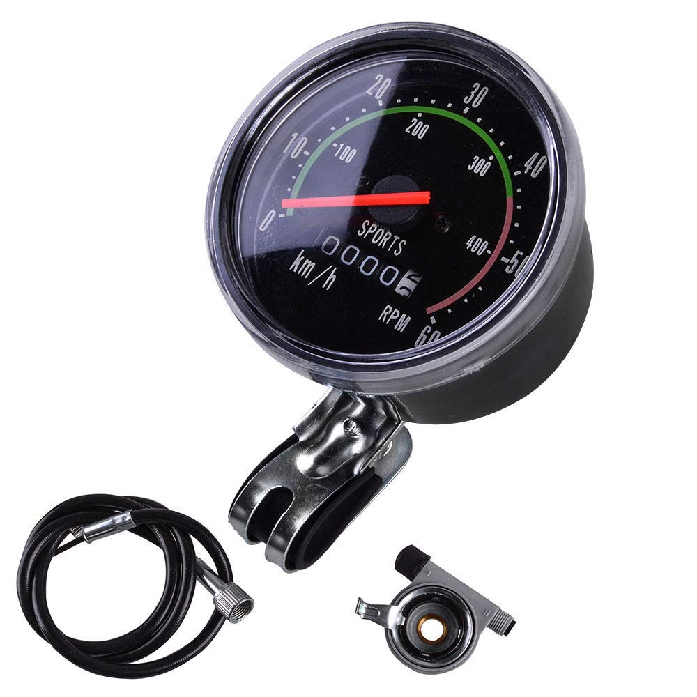 VOANZO Universal Bike Computer Bicycle Speedometer Odometer Mechanical Cycling Round Meter Gauges Stopwatch Riding Equipment