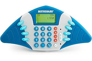 Educational Insights MathShark- Electronic Math Games, Addition, Subtraction, Division, and Multiplication Game, Handheld Games for Kids, Interactive STEM Learning Tools for Ages 6+