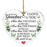 Grandma Gifts from Granddaughter Grandson, Best Gift for Grandma, Gifts for Grandma, Thank You Gifts for Grandma, Grandma Christmas Ornament Grandmother Christmas Tree Ornaments Keepsake
