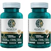 NEURIVA Ultra Brain Supplement for Mental Alertness, Memory, Focus & Concentration with Clinically Tested Cognivive, Neurofactor, Phosphatidylserine, Vitamins B6 & B12, 60 Count Capsules (2 Pack)