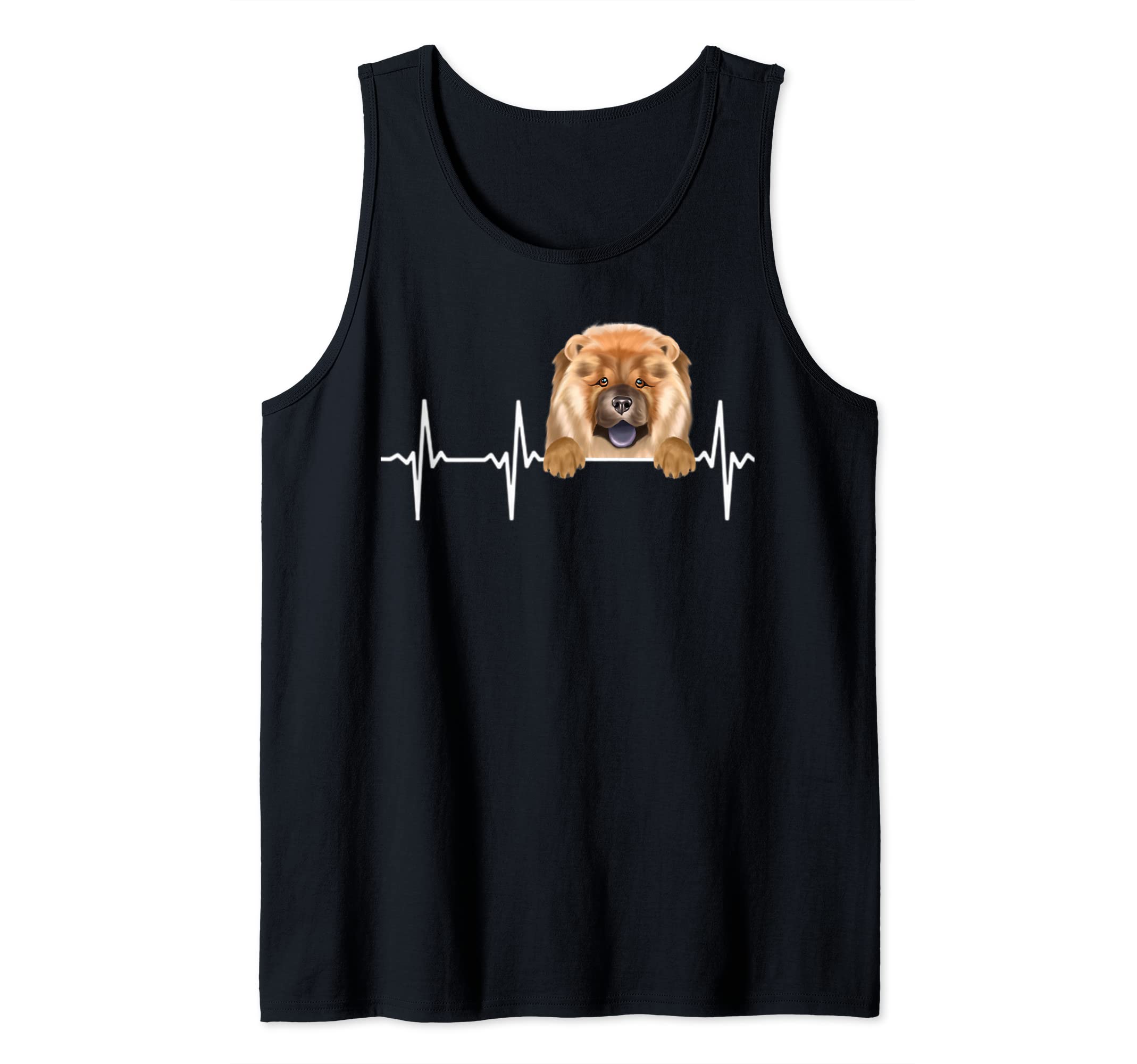 Funny Dog Heartbeat For Chow Chow Lovers Tank Top