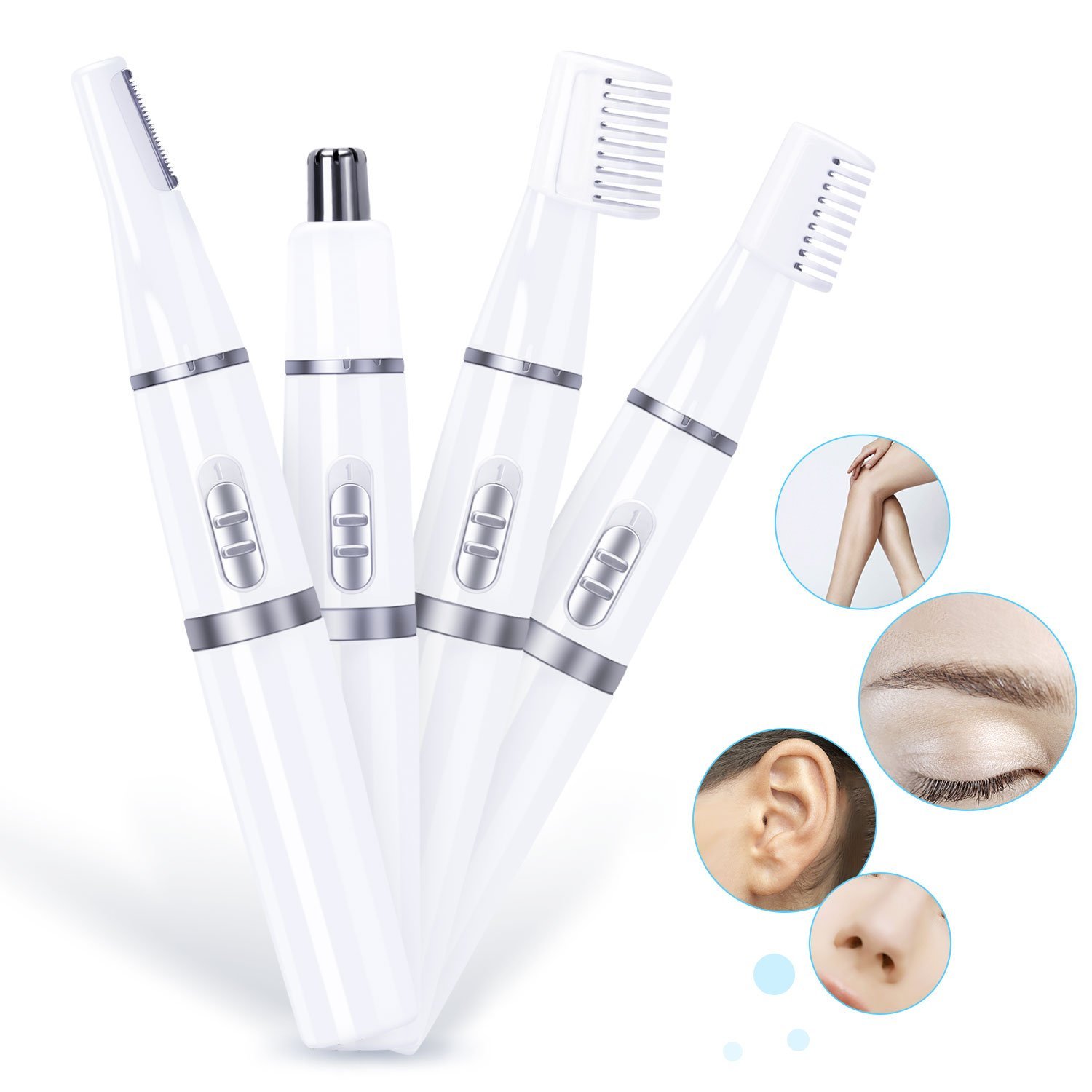 Amazon Com Nose Hair Trimmer Electric Battery Operated 4 In 1