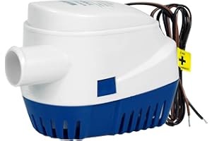 WASSERMANN Automatic Bilge Pump 12V 1100GPH, Marine Submersible Bilge Water Pumps for Boats with Float Switch and Long Power Cord, High Efficiency and Low Noise