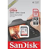SanDisk 128GB Ultra SDXC UHS-I Memory Card - 120MB/s, C10, U1, Full HD, SD Card - SDSDUN4-128G-GN6IN