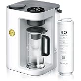 Bluevua RO100ROPOT-Lite Countertop Reverse Osmosis Water Filter | 3:1 Pure to Drain Ratio, Portable RO Filtration with Remineralization, WQA &amp; NSF Certified