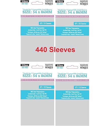 Amazon.com: Sleeve Kings North Sea Compatible Sleeves (54x86mm)