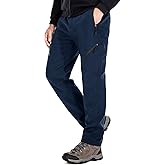 Toomett Snow pants men ski waterproof Hiking Insulated Fleece Lined winter Outdoor softshell cargo pants6078,Blue,38