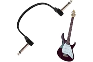 Guitar Patch Cable,6.35mm Jack Flat Auxiliary Cord,Copper Flat 6.35mm Jack Angle Guitar Pedal Connector Cables - for Amplifie