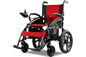 Alton Mobility - ARTEMIS Foldable Lightweight Electric Wheelchairs 265lbs 500W 13Miles - Red