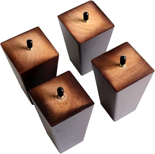 Amazon Com Wood Furniture Legs Square Tapered Finish Pyramid