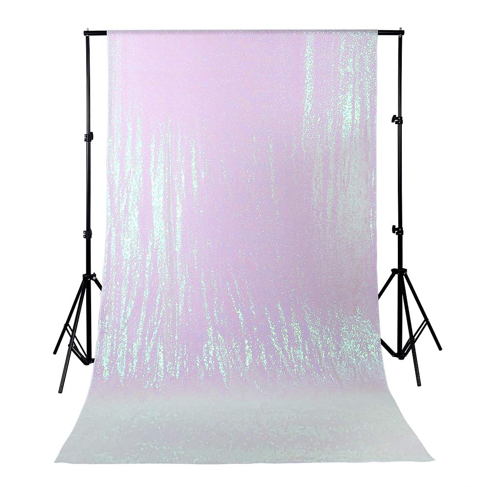 Galleon B Cool 5ftx7ft White Iridescent Sequin Backdrop Sheer