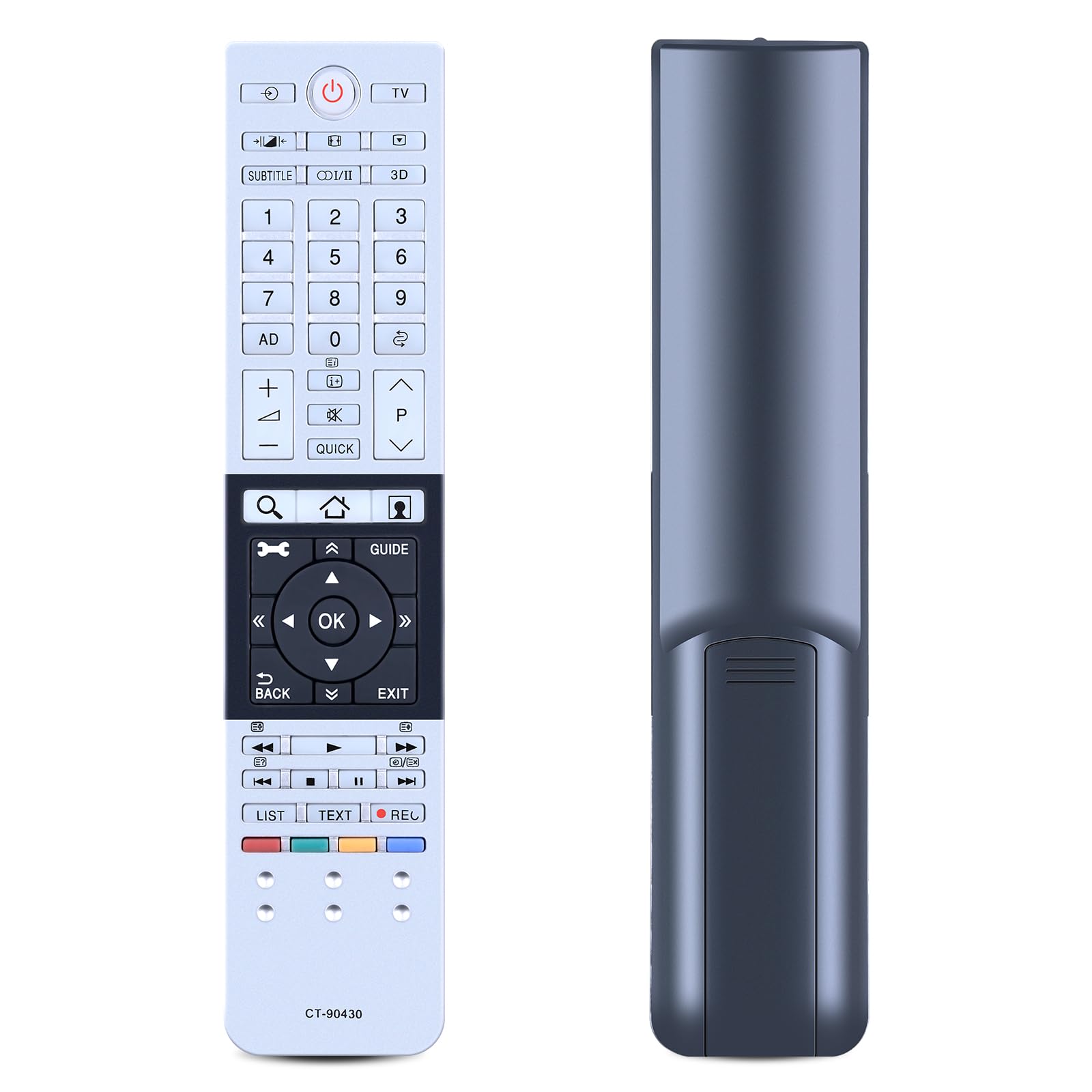 CT-90430 Replacement Remote Control for Toshiba LCD Smart 3D TV, Compatible With CT-90430 CT90430 CT 90430
