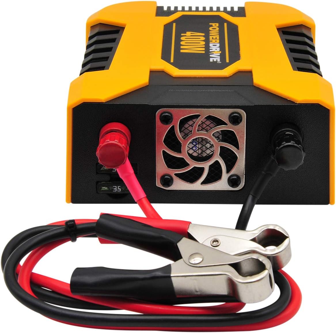 POWERDRIVE Improved & Updated 400W Power Inverter with 2 AC outlets and