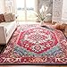 SAFAVIEH Monaco Collection Accent Rug - 3' x 5', Red & Turquoise, Boho Oriental Medallion Design, Non-Shedding & Easy Care, Ideal for High Traffic Areas in Entryway, Living Room, Bedroom (MNC207C)
