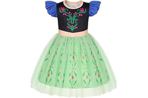 HenzWorld Princess Dress up for Girls Birthday Party Outfits Halloween Costumes for Kids Princess Costumes Tulle Tutu Dress