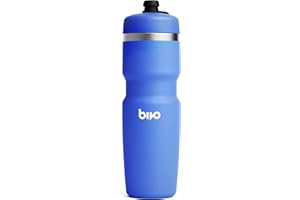 Bivo Trio 21oz Insulated Stainless Steel Bike Water Bottle - for Cycling - Fits Most Cages, Dishwasher Safe, High Flow Sports Nozzle - Keeps Drinks Cold 12+ Hours (Periwinkle)