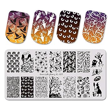 Nail Art Nail Stamping Plates Halloween Spider Skull Amazon Com Nail Art Nail Stamping Plates Halloween Spider Skull Amazon Com