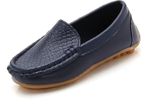 Kids Boys Girls Soft Slip On Loafers Flat Boat 𝗠occasin Schooling Daily Walking Shoes Casual Wedge Dress Shoes