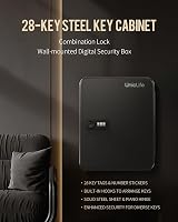 Uniclife 28-Key Steel Key Cabinet with 3-Digit Lock Wall Mounted view 8