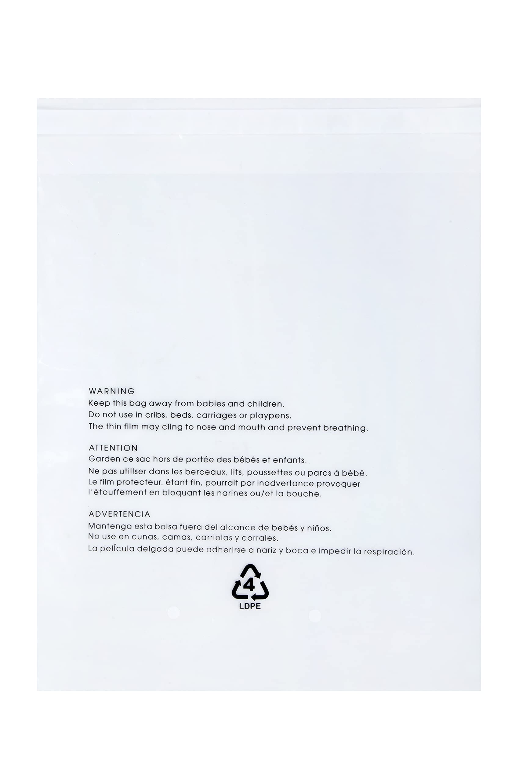 Photo 1 of Infinite Pack 8” X 10” 1000 CT Self Seal Clear Poly Bags with Suffocation Warning for Packaging, T Shirts & FBA Permanent Adhesive