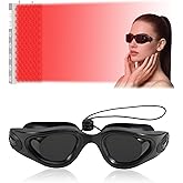 Protective Goggles for Tanning, Sun Tanning Bed Goggles Protective Eyewear Eye Protection for LED Light Home Beauty Sunbathing Use Include Case and Glasses Cloth (Black)