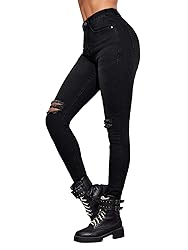 SweatyRocks Women's Ripped Hight Waisted Stretch