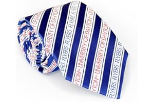 Fan Frenzy Gifts Men's Striped Tie Officially Licensed University Tie | NCAA Sports Ties for Men | Made of Microfiber
