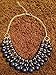 LUX ACCESSORIES Multi Row Beaded Bib Statement Chain Necklace