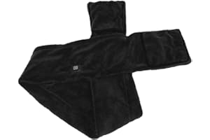 Masyrt Heated Neck Scarf, Velvet Electric Heated Scarf with Pockets for Warm Hands Outdoors, Soft USB Neck Warmer for Winter 