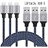 Everdigi 3 Pack 10FT iPhone Cable, Nylon Braided Lightning to USB Cord with Fast Charge and Sync for iPhone7/7 Plus/6/6 Plus/6s/6s Plus/5/5s/SE, iPad Air/Air 2/Pro and More