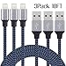 Everdigi 3 Pack 10FT iPhone Cable, Nylon Braided Lightning to USB Cord with Fast Charge and Sync for iPhone7/7 Plus/6/6 Plus/6s/6s Plus/5/5s/SE, iPad Air/Air 2/Pro and More