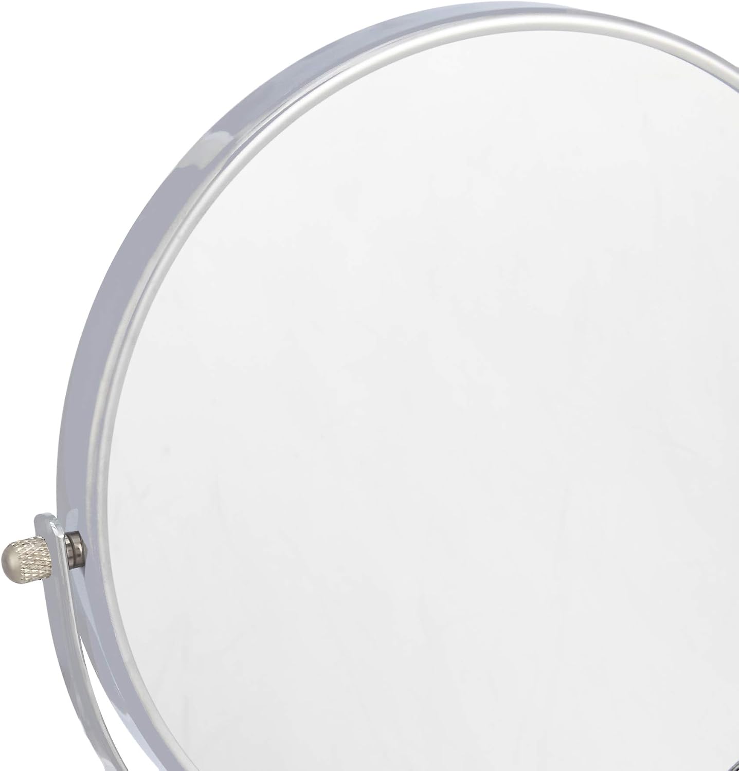 Amazon Basics Wall Mount Dressing Table Mirror-1X/5X Magnification, Round, Chrome, 15.2" L x 1.18" W, 15.2*1.18*11.02 Inch - Image 4