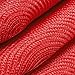 Homcomoda Round Placemats,Red Christmas Round Placemats for Dining Table Set of 6-13.4”(Red)