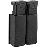 KRYDEX Single/Double Pistol Mag Pouch, Nylon Magazine Pouch 9mm with Quick Release Magazine Pouch Insert