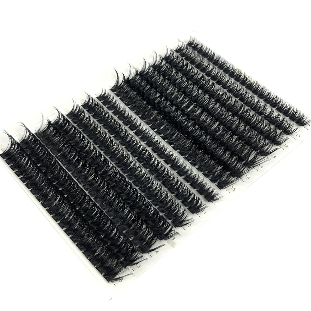 HBZGTLAD 30D/40D/50D/60D/80D Mink Eyelashes 280 Bundles Natural Eyelash extension 3D Russia Volume Individual Eyelash Cluster Makeup Tools Lashes (60D 80D-D Curl-0.07MM-MIX)