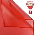 NESCCI 20 Sheet Flower Wrapping Paper - Waterproof Floral Bouquet Wrapping Paper, Florist Supplies Packaging Paper for Wedding Birthday Gift DIY (Translucent Red)