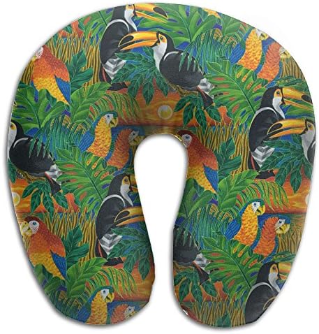 Tropical Birds Travel Pillow Comfortable Long Flight Train Fashions